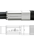 Professional Air Cooled Spindle Motor 9Kw 220V 380V With Automatic Tool Change Iso30 Collet For Cnc Milling Routers detailed view showing dimensions.