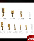 All In One Wire Spade Connector Crimp Terminal Kit With 120 Pcs Includes 2.8mm 4.8mm 6.3mm Spade Terminals 4.0mm Male And Female Crimp Connectors 30 Insulating Sleeves A Must Have For Auto And DIY Electronics. Brass crimp terminals set with 2.8mm, 4.8mm, 6.3mm and 4.0A sizes, 15 pcs each