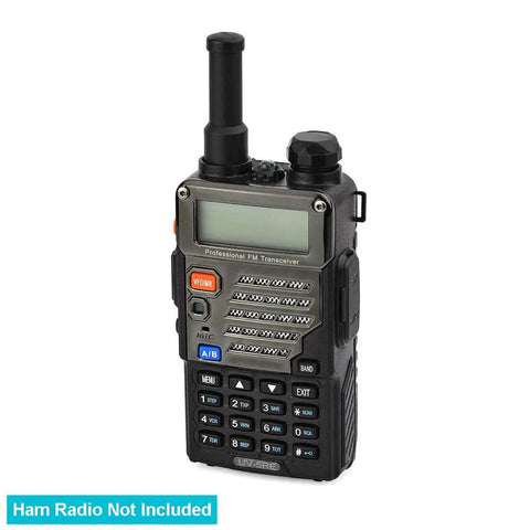 UHF 400-470MHz Short Antenna Replacement for Two Way Radio Walkie Talkie SMA Female shown unattached.