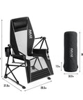 Go Horizon Hammock Chair For Adults Up To 400 Lbs shown with dimensions, cup holder, and carry bag
