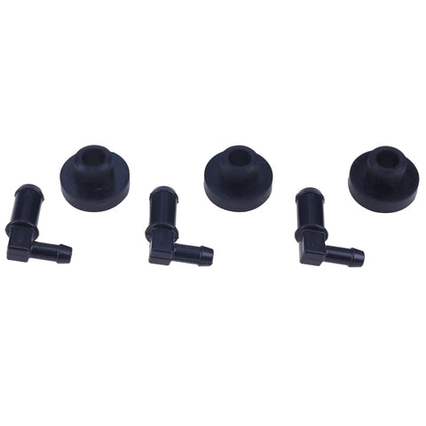 3 Pack Fuel Tank Stem And Bushing Kit For Husqvarna Craftsman AYP Poulan Pro Roper Weed Eater Replacement Parts displayed