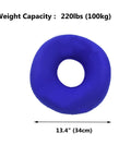 Tailbone Pain Relief Butt Round Pillow Inflatable Air Cushion With Flocked Fabric Water Resistant Portable. 13.4 inches diameter.