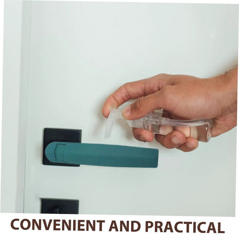 Hand gripping a heavy duty commercial oven handle replacement for industrial cooking equipment.
