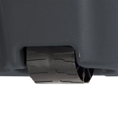 Hella Tough 12 Pack 45 Gallon Wheeled Latch Totes with smooth rolling wheels for easy mobility and organization.