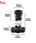 Heavy Duty TR8x8 Anti Backlash Nuts For 3D Printers And CNC Routers, Spring Loaded POM Design Kicks The Wobble Off 8mm Threads, Double Cut Pro Grade 4 Pack, featuring dimensions and spring mechanism.