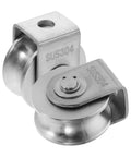 2-Pack Heavy Duty Stainless Steel Pulley Wheels For Sliding Doors And Wire Rope Lifting, Ball Bearing Track Rollers