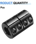 Rigid Shaft Coupling Five Eighths To Five Eighths Bore Outside Diameter One And Five Sixteenths Inch Two Inches Long Black Oxide Coated Single Split Clamping With Set Screws 10-32 By One Half Inch Perfect For 3D Printer Motors And Wheel Drives, black steel