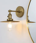 Industrial Vintage 1 Light Wall Sconce With 7.9 Inch Metal Shade Antique Vanity Light On Wall Next to Mirror