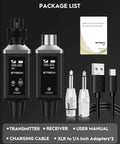 M3 UHF Wireless Microphone System with XLR Transmitter and Receiver, 16 Channels, package contents including adapters and cables