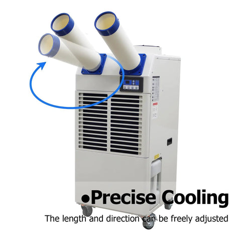 Top Shelf Portable Air Conditioner With 18700 Btu H Commercial Spot Cooler And 14L Water Tank, adjustable air ducts.
