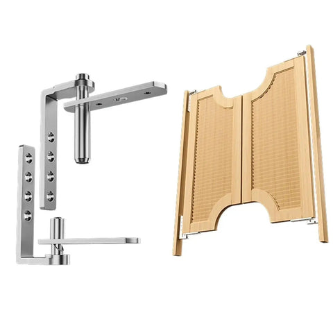 Built Tough Stainless Steel Pivot Door Hinge delivering slick 360 degree spin for heavy duty room dividers and thick hardwood trims.