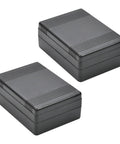 Built Tough Abs Plastic Junction Box For Circuit Boards Dustproof Electronics Project Enclosure Housing Black 3.54 By 2.56 By 1.42 Inches Two Pack.