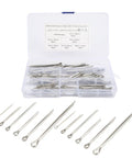 Cotter Pin Kit 150 Pcs Stainless Steel 304 Hairpin Fasteners 6 Size Assortment M1.6x25 M2.5x25 M2.5x40 M3.2x30 M3.2x40 M4x60