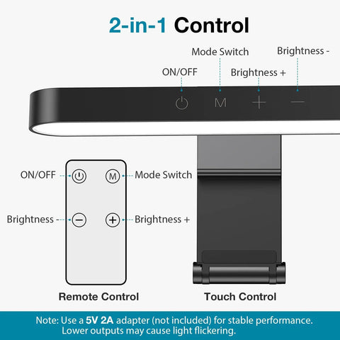 Video Conference Light On Camera Desk LED with remote and touch control featuring USB powered lit and flawless lighting.