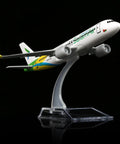 A320 1/400 Diecast Airplane Model With Alloy Fuselage 6.1 Inch Length 5.5 Inch Wingspan Includes Plastic Display Base Ready To Display