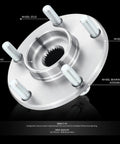 Factory Style Front Wheel Hub Assembly For Nissan Altima 2.5L 2002 2003 2004 2005 2006 Driver Or Passenger Side Bare Steel Replacement Hub With Preinstalled Hub