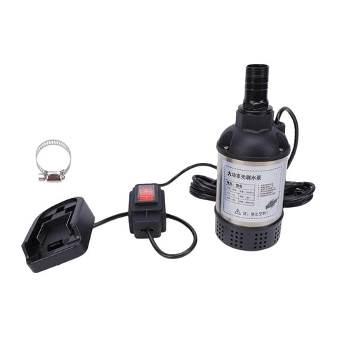 Badass Cordless Submersible Sump Pump With Brushless Motor And Rechargeable Battery Setup for efficient dewatering.