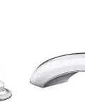 Two Handle Widespread Bathroom Sink Faucet With Wristblade Handles 1.0 Gpm Aerated Flow ADA Compliant brass bright finish