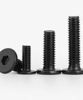 Socket Cap Screws M3 M4 M5 M6 M8 Black Carbon Steel 50mm Length 10 Pieces Flat Hex Socket Bolts