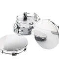 4 Pack Chrome Wheel Center Caps For GMC Sierra Yukon Denali, 83mm Outer 76.4mm Inner Hub Caps Replacement, Easy Clip Installation