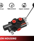 Auto Return Detent Valve for Log Splitters 25 GPM High Flow Hydraulic Valve 3500 PSI Rating Built Tough with Iron Housing