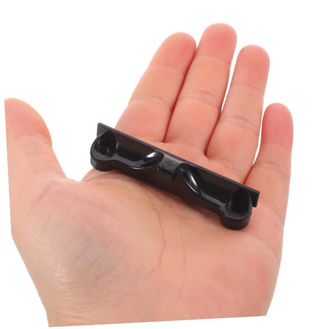 Five Pairs CPU Cooler Backplate Bracket Kit With Plastic Mounting Retention Clips For Motherboard Sockets Spare Parts For Heatsink Installation Backups For DIY Builders And Pros Wide Compatibility black plastic backplate in hand
