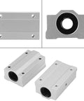 Heavy Duty 12Mm Linear Motion Ball Bearing Slide Block With Aluminum Housing And Flat Mount Base detail showing flat base and sealed tracks.