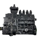 Fresh Replacement Fuel Injection Pump Assembly Straight Drop In Fits Cummins Engines Swaps Out 3928602 And F002A0Z015 top view with ports and fittings.