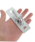 Heavy Duty Wall Mount Fence Post Hinges For Exterior Barn Doors Built Like A Tank With Rust Resistant Finish and strong pivot joint held in hand.