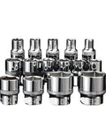 Heavy Duty 8 To 32mm Hex Metric Short Socket Set With Ratchet Wrench Tool For Tight Bolts Impact Rated CR-V Steel Spanner Kit That Gets 'Em Loose Every Single Time! sockets 22,24,30,32mm