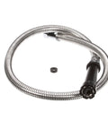 44 Inch Flex Stainless Steel Hose With Black Handle, Heavy Duty Flexible Water Sprayer Line for commercial kitchens, coiled view