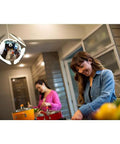 Two women cooking under lighting with Exceptional Series A19 Dimmable LED Bulb 2700K Soft White, 1100 Lumens, 75W Equivalent