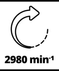 Workhorse Bench Grinder With 200mm Sanding Disc And 400 Watt Motor includes rotation speed of 2980 min⁻¹ graphic for efficiency.