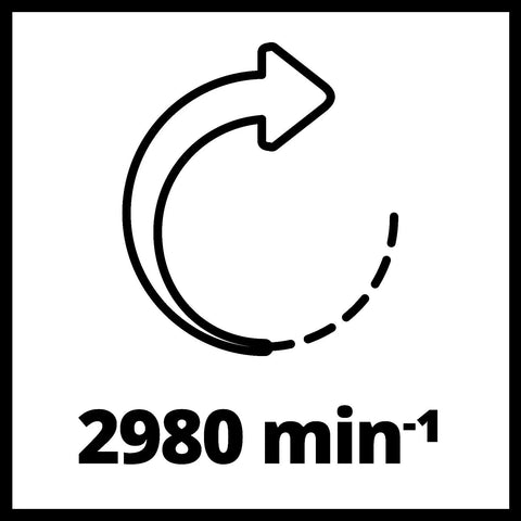 Workhorse Bench Grinder With 200mm Sanding Disc And 400 Watt Motor includes rotation speed of 2980 min⁻¹ graphic for efficiency.