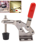 Toggle Clamp Latch for Woodworking and Welding, One Hand Operation, Stainless Steel Push Pull Lever Fastener with Plastic Handle, Adjustable Opening Clamp for Jigs and Fixtures, Durable Clamp to Secure Workpieces