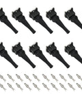 Knockout 10 Piece EV1 Fuel Injector Connectors For Every Ride Solid Gold Plated Pins With Slick Fit Rubber Boots, connectors and pins.
