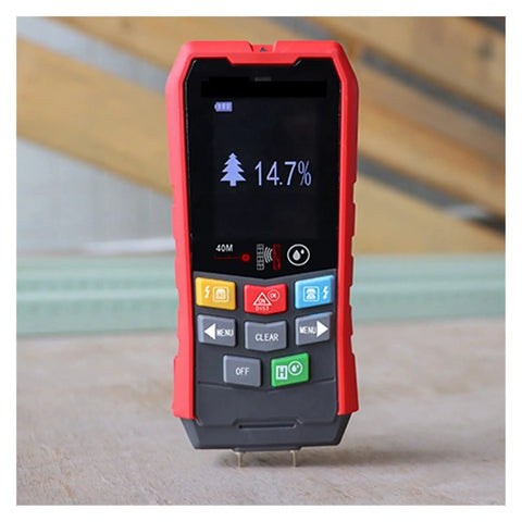 Hit The Mark With This Solid Performing Wall Scanner And Stud Finder Featuring Adjustable Sensitivity for detecting moisture.