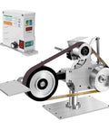 Heavy Hitter 1 X 30 Inch Bench Belt Sander Grinding And Polishing Tool with galvanized steel housing and motor.