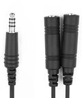 Wireless GA Headset To Helicopter Adapter For No Hassle Plug And Play Cockpit Setup with 3/16 inch mic and 1/4 inch speaker plugs