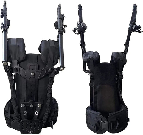 Flexi Pro Gimbal Vest Stabilization System For 3-Axis Rigs Up To 40lb Payload, ergonomic vest front and back view