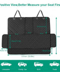 Backseat Dog Car Seat Cover Non Slip Waterproof Pet Hair Protector For SUV Van Auto Universal Fit Durable Rear Seat Protector with dimensions