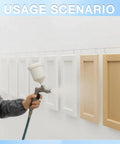 Person spray painting cabinet doors hanging on 80 Pack Cabinet Door Painting Hangers In Stainless Steel No Drill Metal Hooks