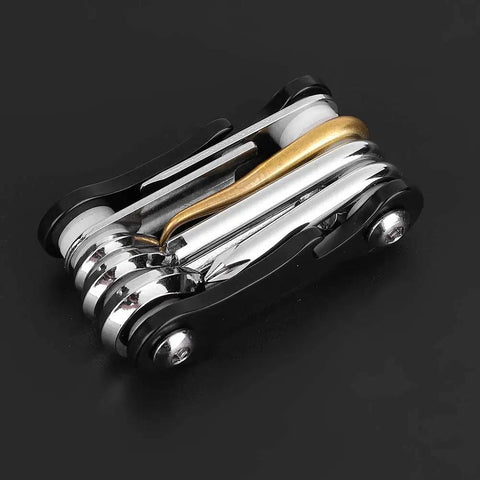 Dive Ready Scuba Multi Tool 8 In 1 Save A Dive Kit Mini Metal Tool for Fixing Diving Gear on the go, compact folded view