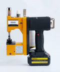 Heavy Duty Portable Bag Sealing And Stitching Machine For Woven Bags, Nonwoven Fabrics And Leather - Cordless 36V Battery Pack, The Go-To On-The-Go Packing Tool For Warehouse And Farm, Yellow shown with 36V battery