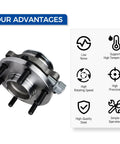 Image of Set Of 2 Front Wheel Hub Bearing Assemblies For 2005 2023 Nissan Frontier 2005 2012 Pathfinder with features list.