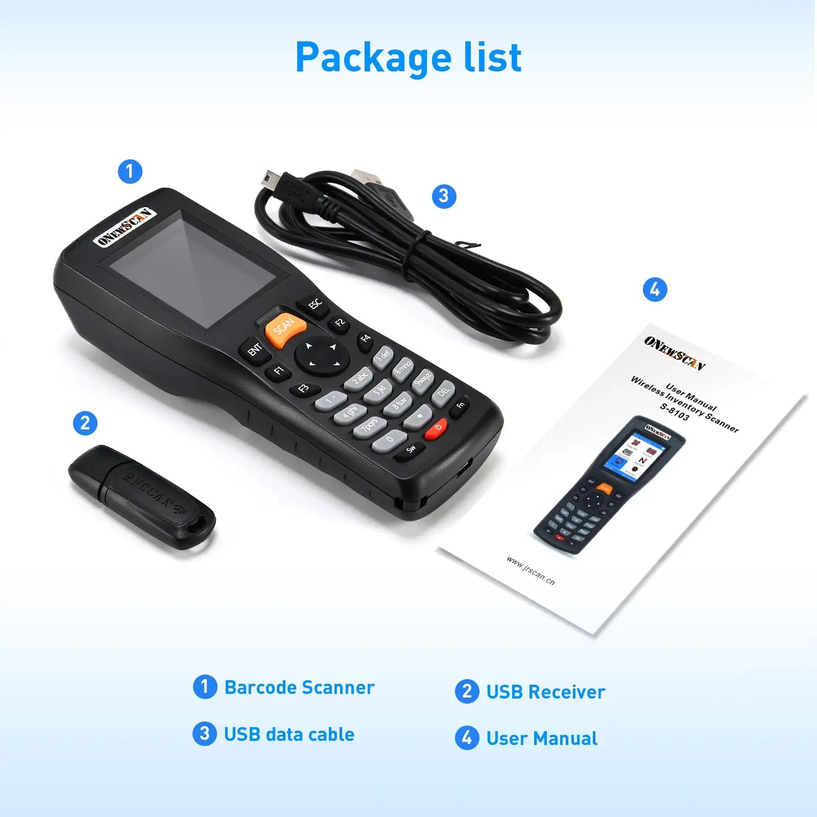 Tracking Inventory Scanner Portable Inventory Scanner 1D/2D QR Codes Ready