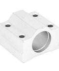 Premium Aluminum Alloy Linear Motion Ball Bearing Slide Block Kit With Two 10mm Flange Bearings, detailed view of aluminum slide block.