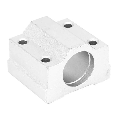 Premium Aluminum Alloy Linear Motion Ball Bearing Slide Block Kit With Two 10mm Flange Bearings, detailed view of aluminum slide block.