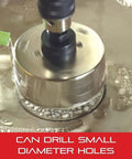Diamond Grit Hole Saw For Small Diameter Holes In Non Metallic Materials Pro Grade Tool in use on wet surface