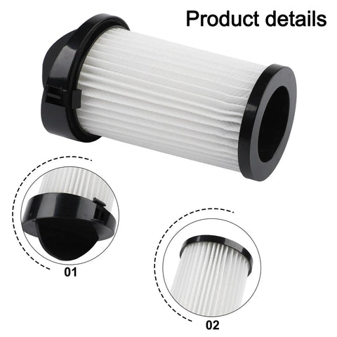 Top Shelf Washable Hepa Pre Motor Filter Replacement For Eyevac And Neovac Systems shown from different angles, featuring a white pleated design.